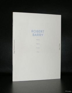 Robert Barry Words Space Sound Time NM 1989