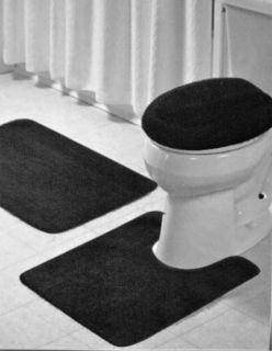 PC Bathroom Mat Rug Set Bath and Contour Rug Mat Toilet Seat Cover 