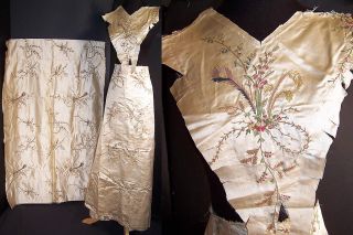 Antique 18th Century Silk Point de Beauvais Embroidery French Court 