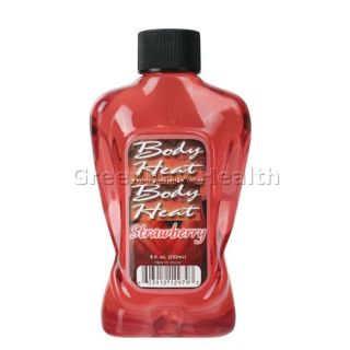 Body Heat Warming Massage Oil Lotion Lube Edible Strawberry Flavored 