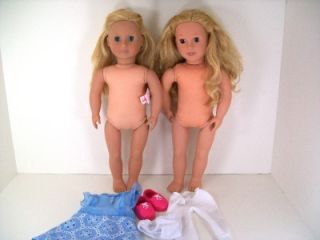 Pair of Battat Our Generation 18 Blonde Hair Dolls & Outfit