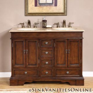 48 Sedona   Small Double Sink Bathroom Vanity Cabinet