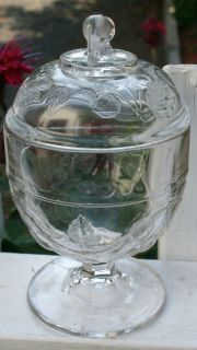   Buttermilk Goblet Covered Sugar by Bakewell Pears EX Condition