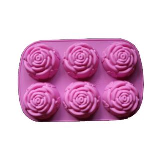 Rose Shape Cake Muffin Silicone Mold Mould Baking Ice Tray