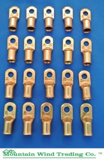   gauge 1/0 AWG X 5/16 inch copper lug battery cable connector terminal