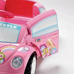   battery powered pink barbie beetle volkswagen riding toy girls new