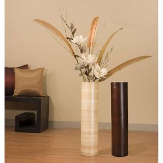 white magnolias with 27 inch bamboo floor vase product description 