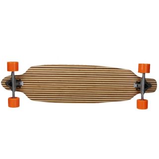 New Bamboo Drop Through Complete Longboard Skateboard 9 25 Natural 