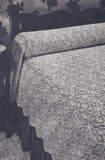 Vintage Crochet Pattern Prophesy Motif Block Bedspread