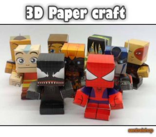   Craft Spiderman Venom Avatar Optimus Bumble bee Transformer papercraft