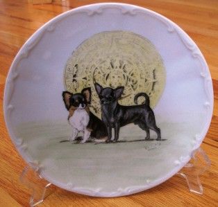 RARE Barnhart Studios Limited Edition Chihuahua Plate Very Low Number 