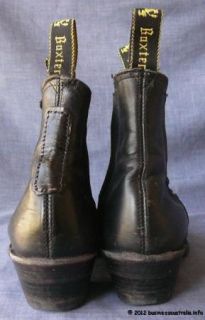 Baxter Boots Cuban Heels Leather Soles Black Sz 8 Top Quality Riding 