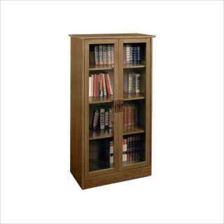 Ameriwood 4 Shelf GLS Dr Barrister Cherry Bookcase