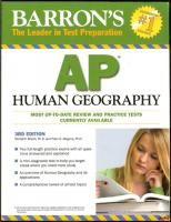 AP Human Geography Barrons 3rd Edition 2010 Test Prep