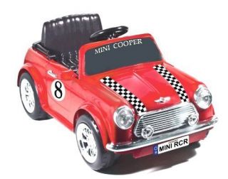 Red Racing Mini Cooper 6V Ride on Car Battery Operated~ BRAND NEW