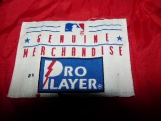 Vintage Pro Player Cleveland Indians MLB Baseball Leather Jacket Mens 