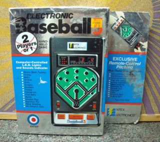 1980 Baseball Electronic Handheld Game by Entex w Box Score Sheets 