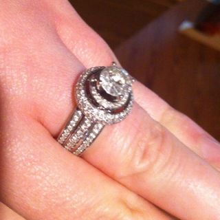 30 Ct Diamond Engagement Ring Double Halo Priced to Sell Appraised $ 