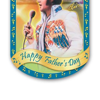   Happy Fathers Day Flag with Elvis in Bill Belew Jumpsuit