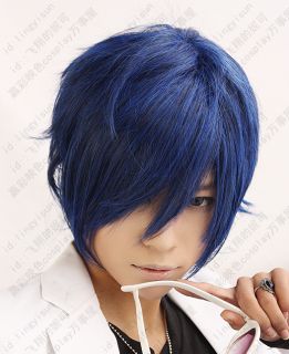   anime Camellia Big Brother Cosplay Short Blue Black Blended Wig wigs