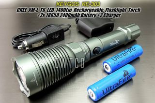 CREE XM L T6 LED 1400LM Lampe Taschenlampe Handlampe 2X 18650 CH 303 