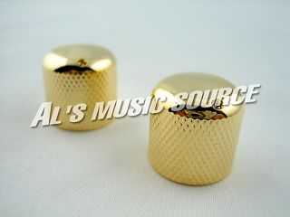 gold guitar or bass knobs push on knobs includes 2 gold knobs will 