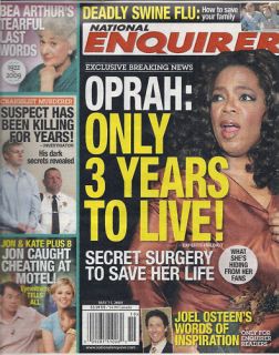 National Enquirer Oprah Bea Arthur Craiglist Killer