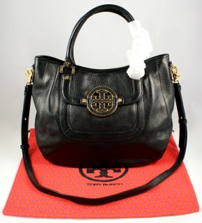 Tory Burch Amanda Hobo Bag Black Authentic with TB Dust Bag Brand New 