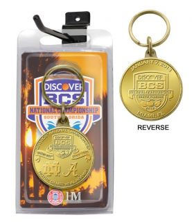 2013 BCS National Championship Game Bronze Coin Keychain   Alabama vs 