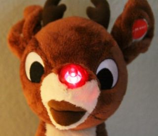 Build A Bear Workshop Rudolph The Red Nosed Reindeer Plush Nose Lights 