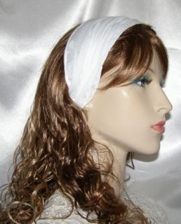 Head Covering Headcovering White Batiste Headband Hair Band Bandana 
