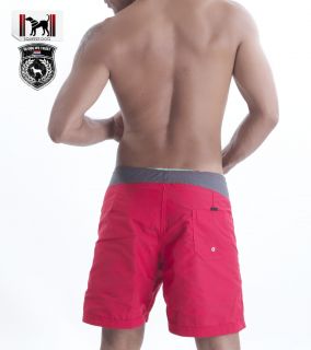   dog versatile reversible tropical beach gym swim shorts red black xxl