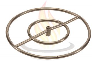 18 Round Stainless Steel Fire Pit Burner Ring   Propane (LP)
