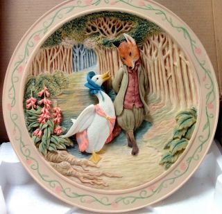 Beatrix Potter 3D Plate Davenport Pottery Jemima Duck