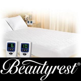 Beautyrest California King Size Heated Electric Mattress Pad White 