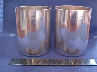 Two Sterling Shooting Beakers 14 6 ozs by William Leuchars 1888 Later 