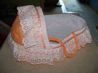 Handcrafted Baby Doll Bed Carry Style Fits 15 Bitty Baby Twin 