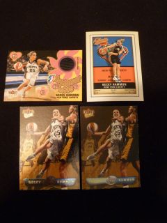 Becky Hammon 4 Card Lot Including 2002 Fleer Game Worn Jersey Card 