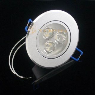 10pcs 3W Power LED Ceiling Down Bulb Spot White Light Recessed Lamp 85 