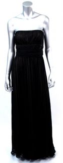 BCBGMAXAZRIA Womens Black and Tan Sheer Silk Evening Gown Dress Sz 0P 