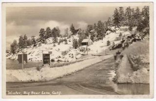 Real Photo Postcard of Winter in Big Bear Lake California