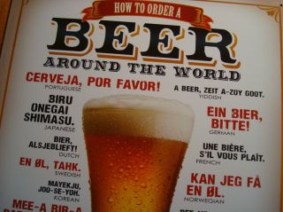 HOW TO ORDER A BEER AROUND THE WORLD Beer Mug Bar Pub Tavern Decor 