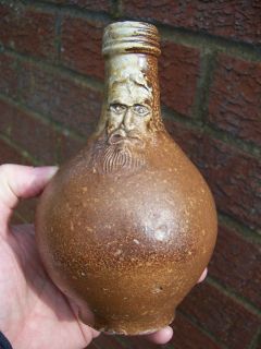 Rare small size Bellarmine Bartmann Baardman stoneware bottle jug 