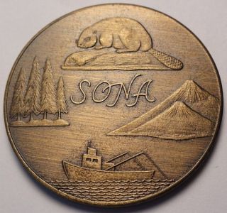   Medal 1967 Numis Convention Sona Beaver Pictorial 34mm 5M651