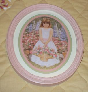 Home Interiors Vintage HOMCO Oval Picture of Little Girl 1985