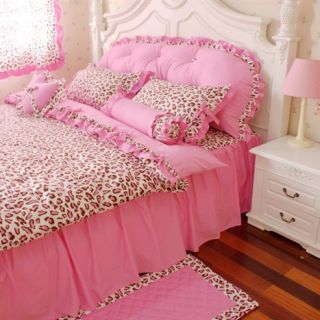 Pink Leopard Bedding Set Bed in A Bag Girls Bedding Sets Twin Queen in 