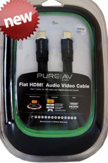 belkin pureav flat hdmi audio video cable 5m ad52305qn5m