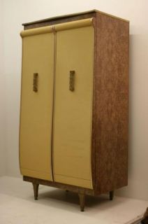   Modern Formica Gold Bedroom Suite 2 x Wardrobe Armoire Vanity