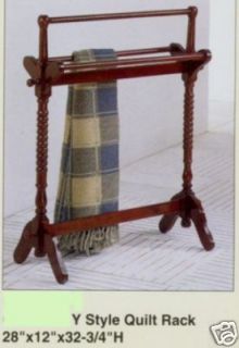 Quilt Rack Towel Rack Free Standing Cherry Stained Nice