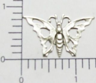 35514 6 PC Matte Silver Oxidized Butterfly Jewelry Finding